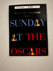 Original Board of the Governors Ball Sunday Night at the Oscars Ticket Stub