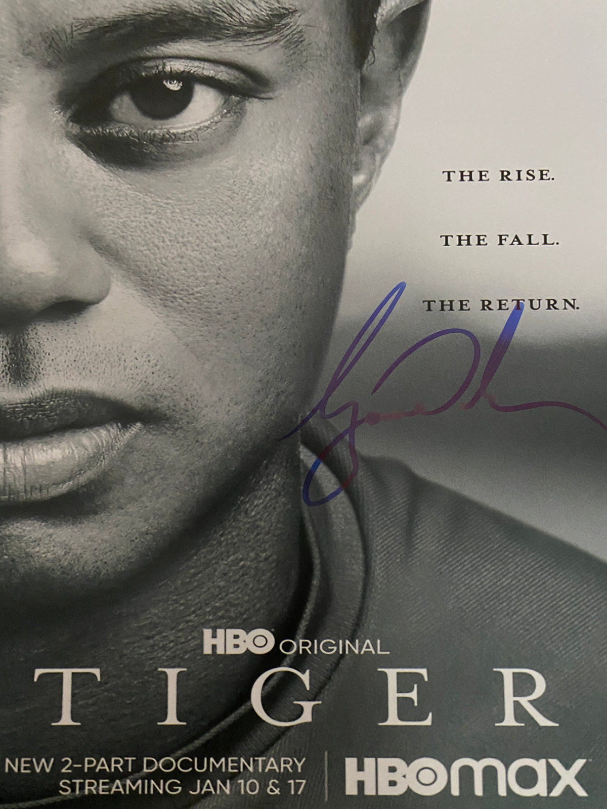 Tiger Woods signed photo
