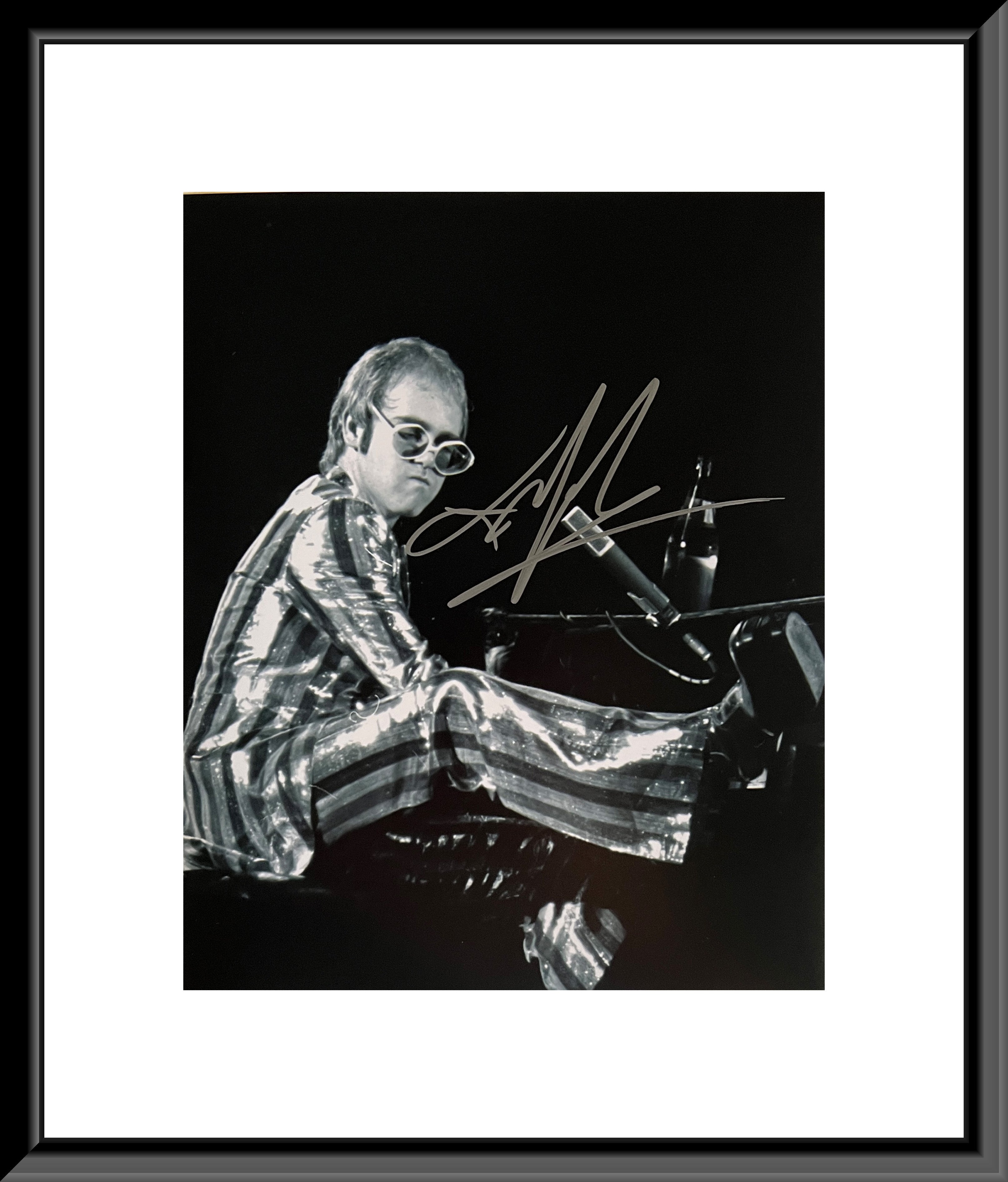 Elton John signed photo