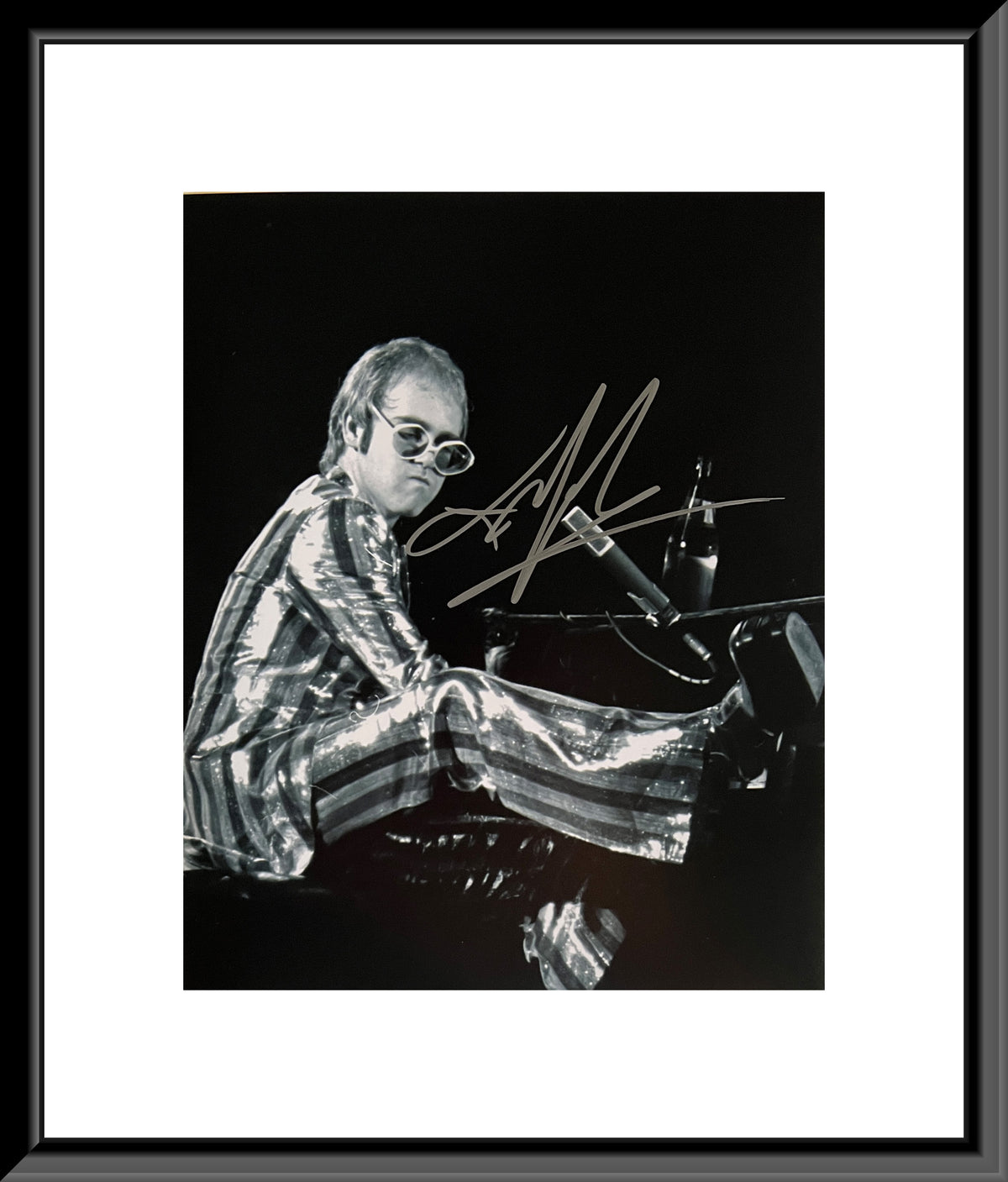 Elton John signed photo