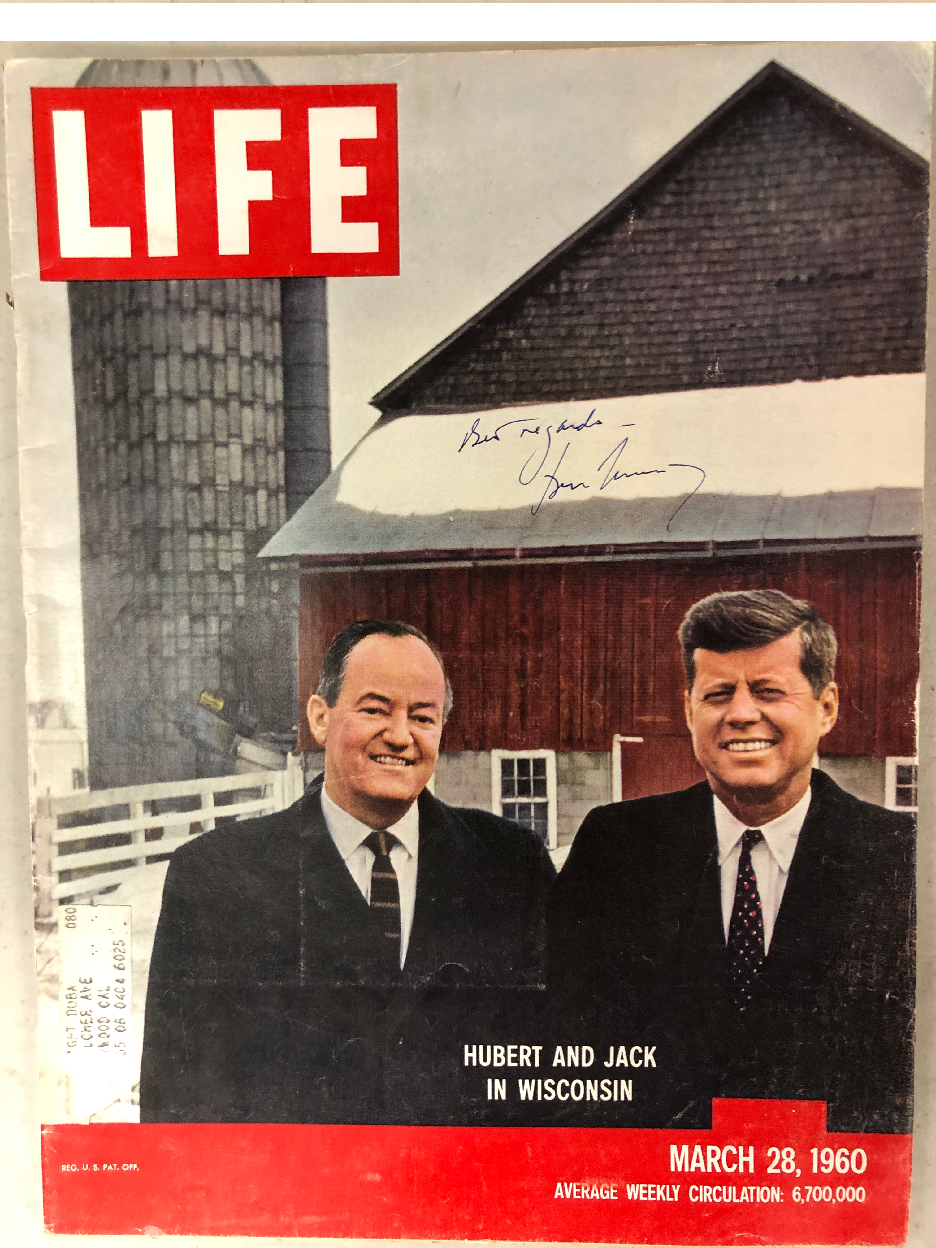 John F. Kennedy signed Life Magazine