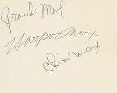 The Marx Brothers signature cut