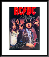 AC/DC band signed mini poster