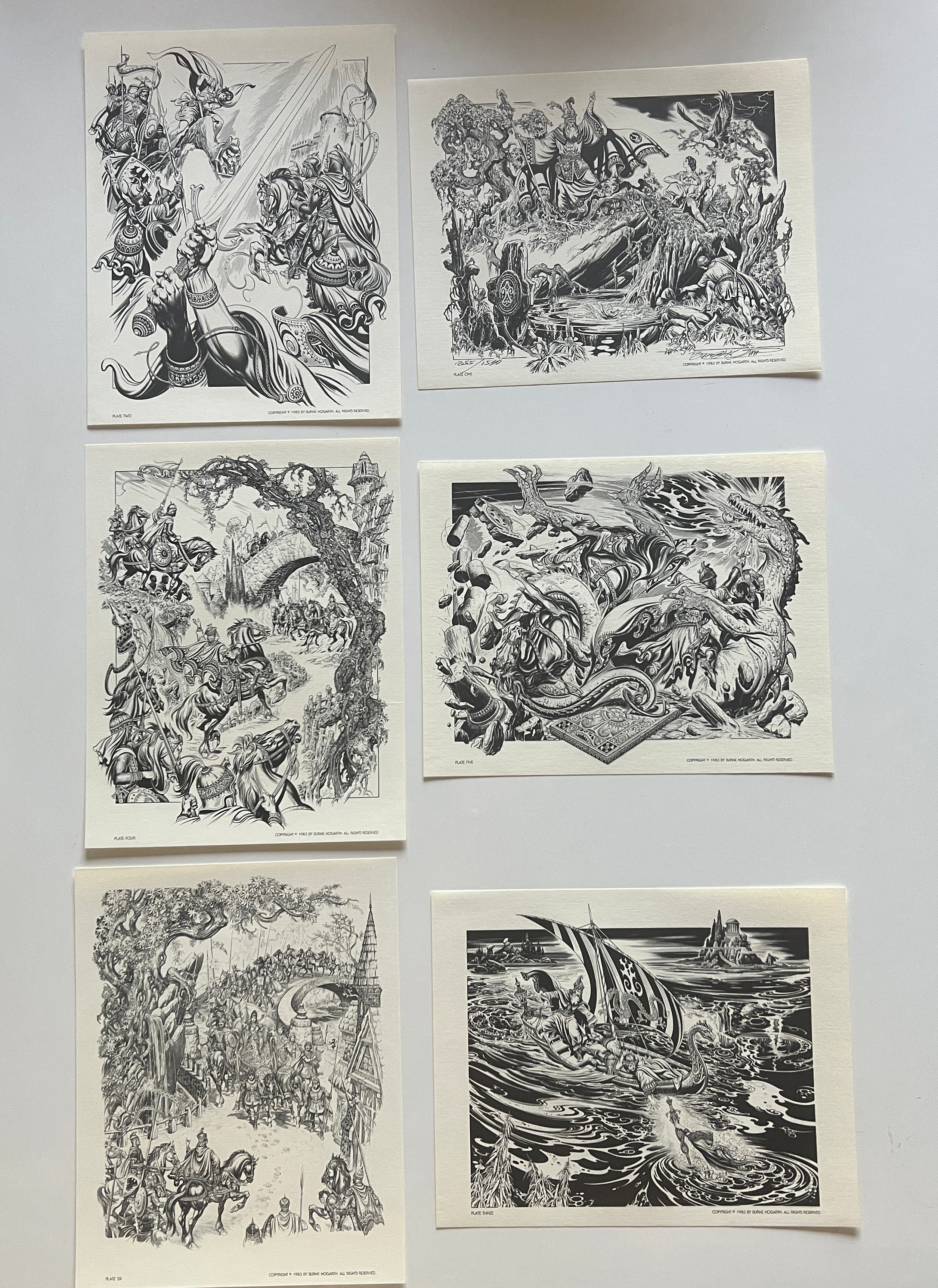 Burne Hogarth King Arthur art portfolio