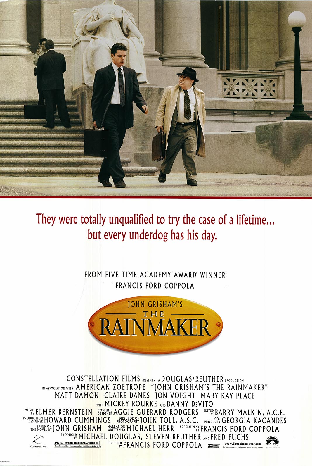The Rainmaker 1997 original movie poster