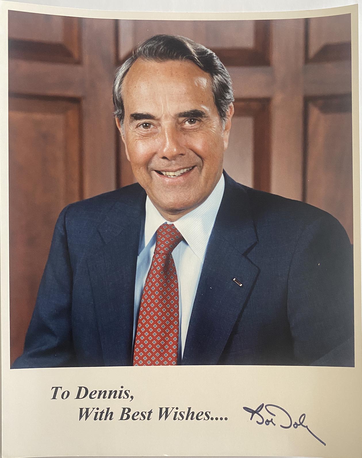 US Senator Bob Dole signed photo