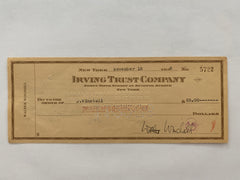 Walter Winchell signed check