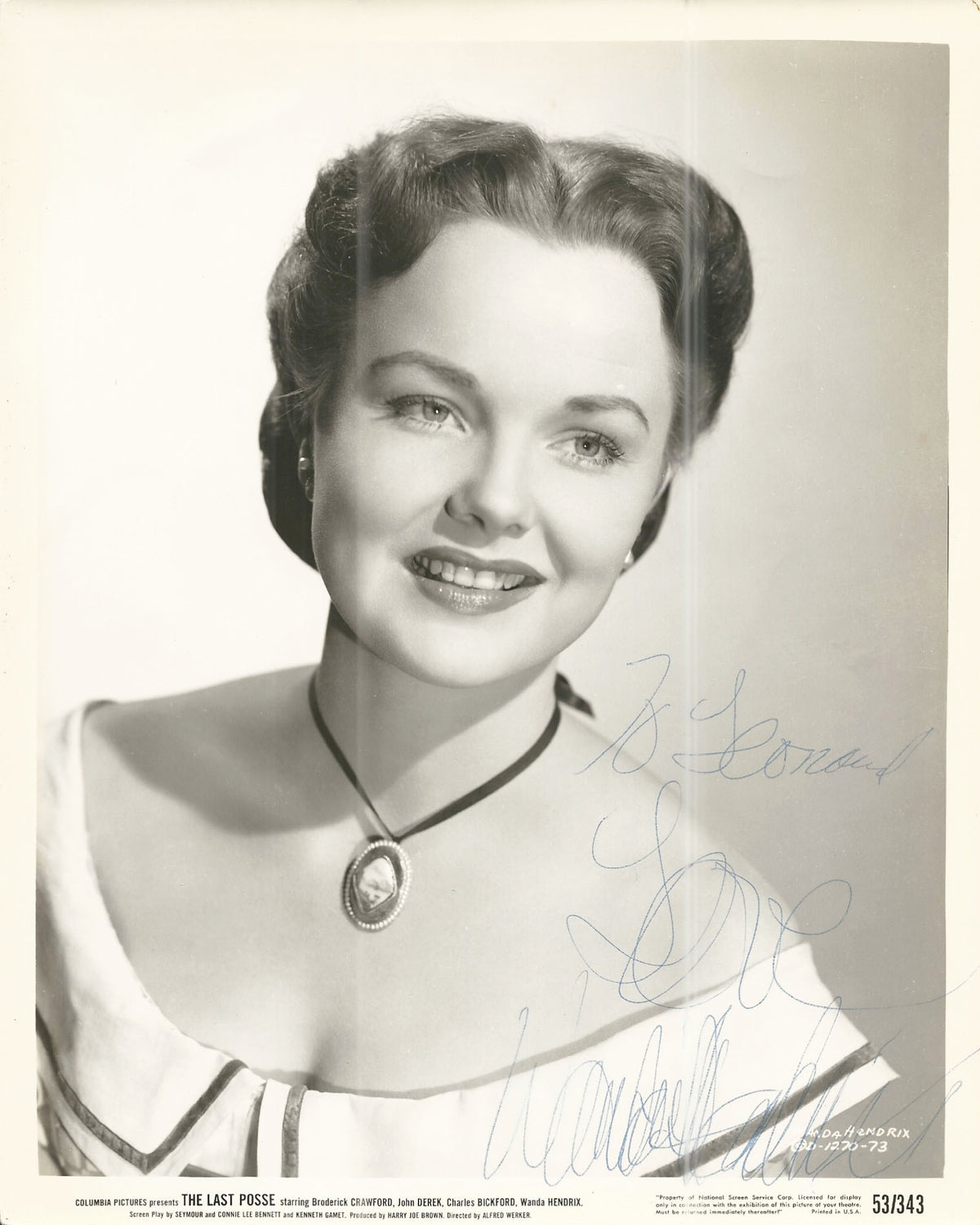 The Last Posse Wanda Hendrix Signed Movie Photo