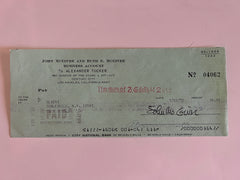 John McGivern signed check