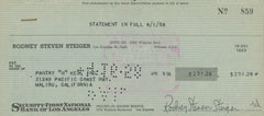 Rod Steiger signed check