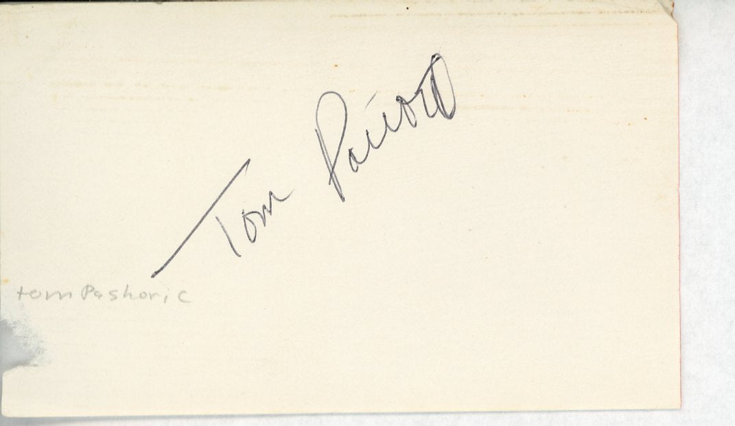 Baseball legend Tom Paciorek original signature