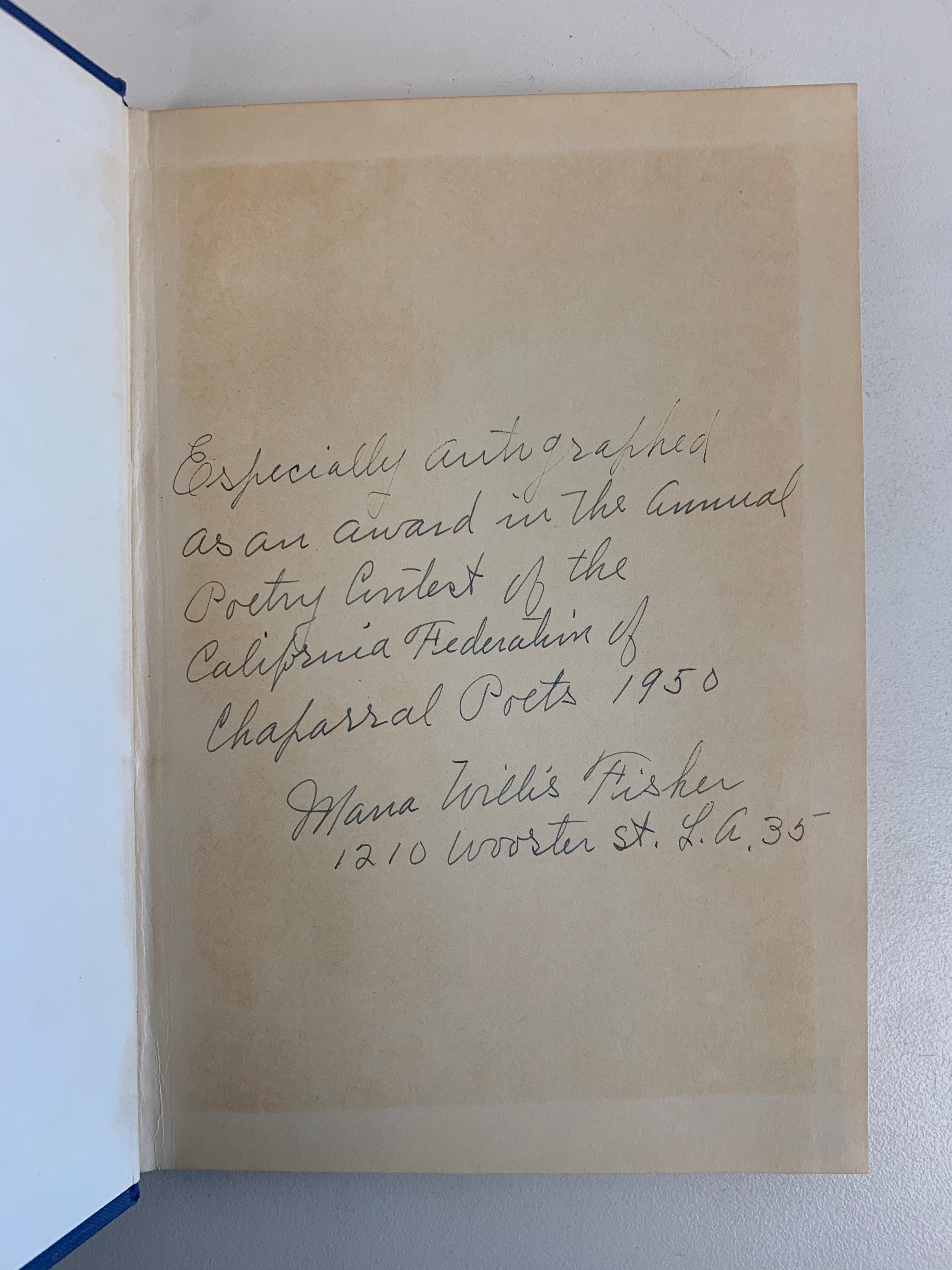 Time and Tide Mana WIllis Fisher signed first edition book