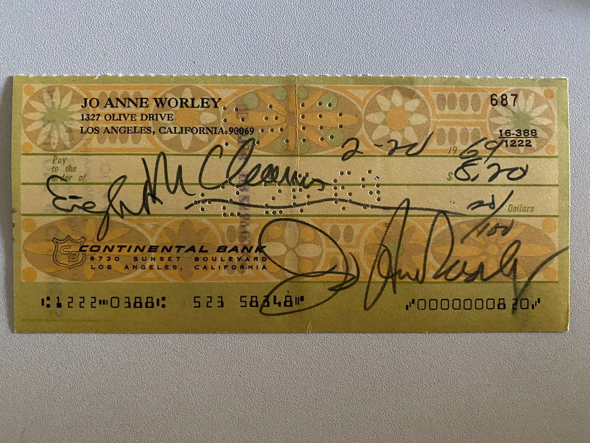 JoAnne  Worley signed check
