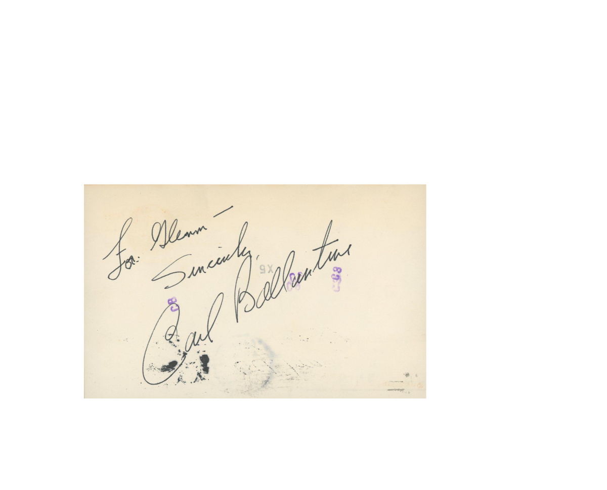 Carl Ballantine signature cut