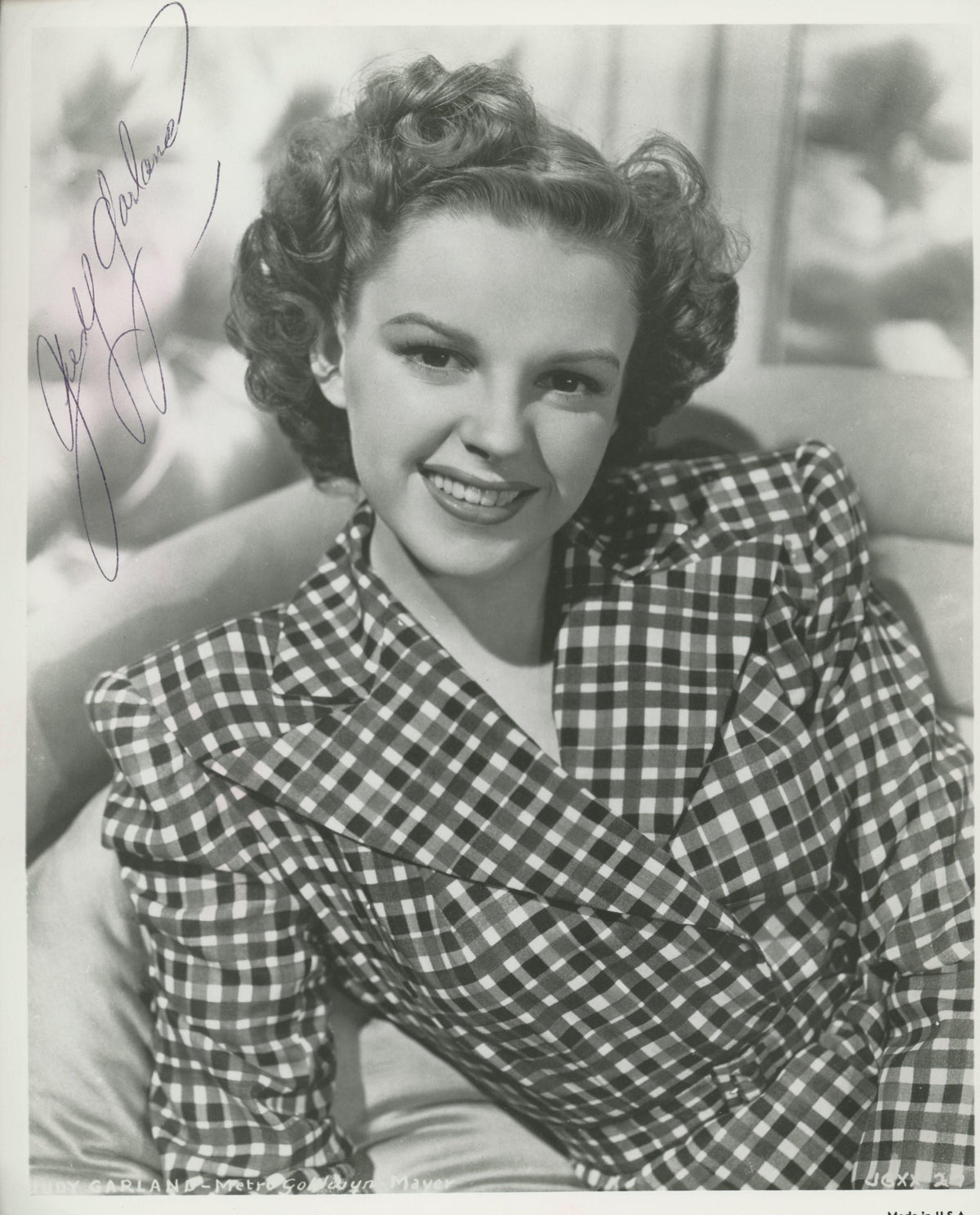 Judy Garland signed photo. GFA Authenticated