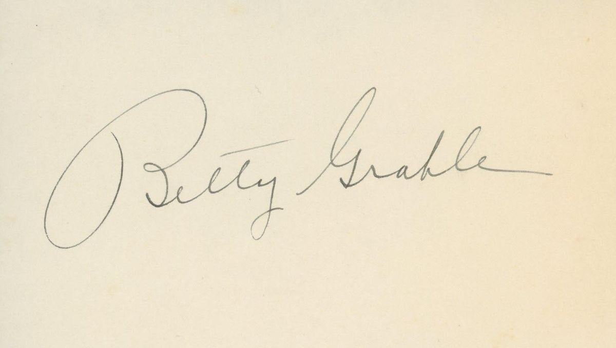 Betty Grable signature cut