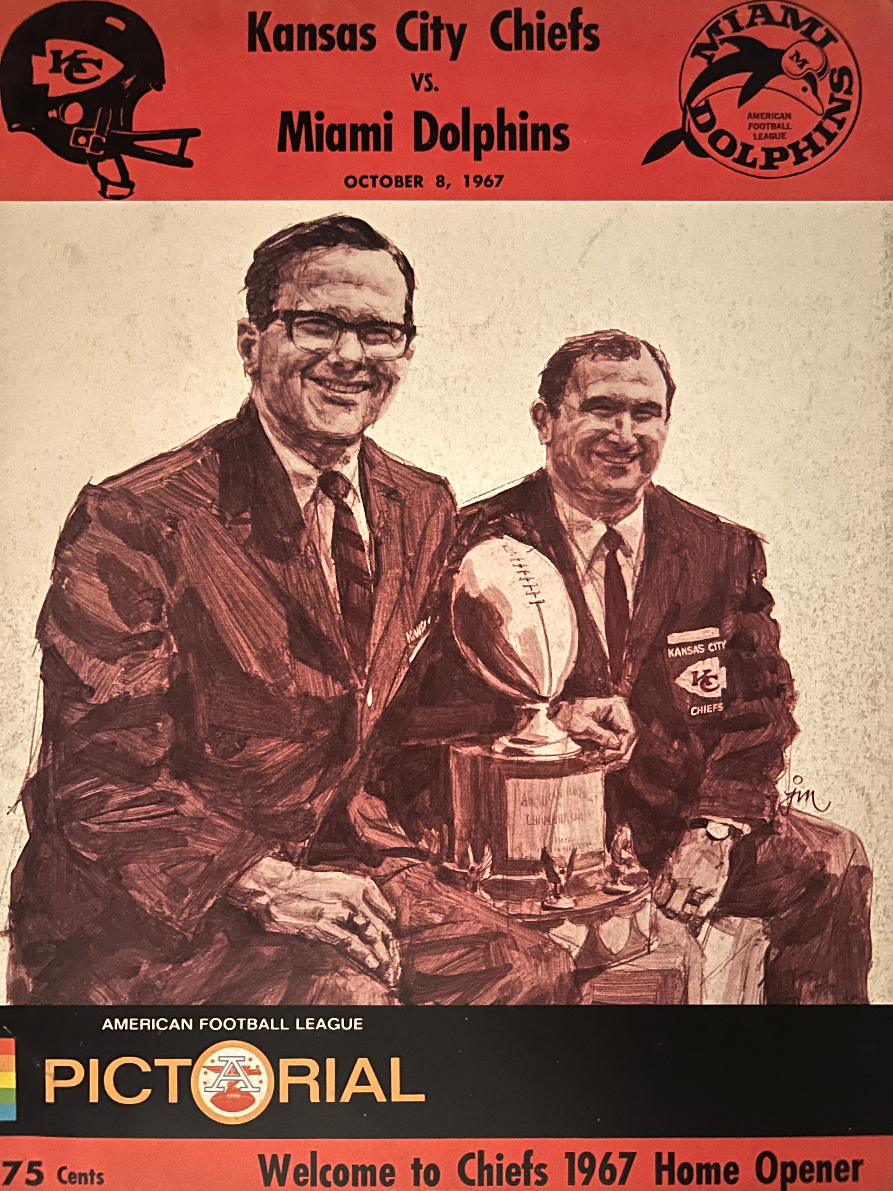 Miami Dolphins Kansas City Chiefs game program