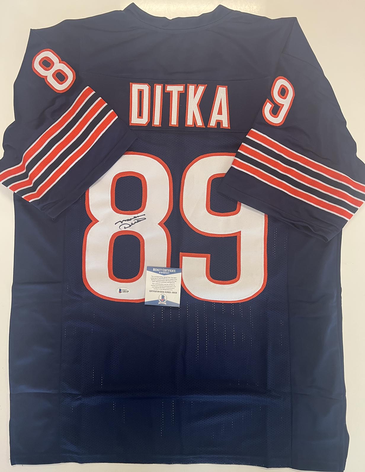 Mike Ditka signed jersey- Beckett authenticated