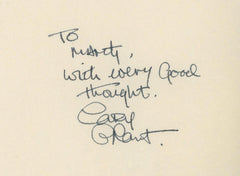 Cary Grant signed note. GFA Authenticated