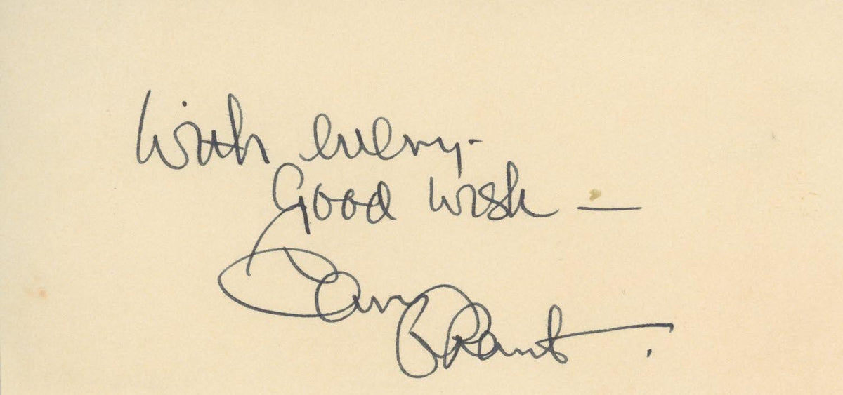 Cary Grant signature cut. GFA Authenticated