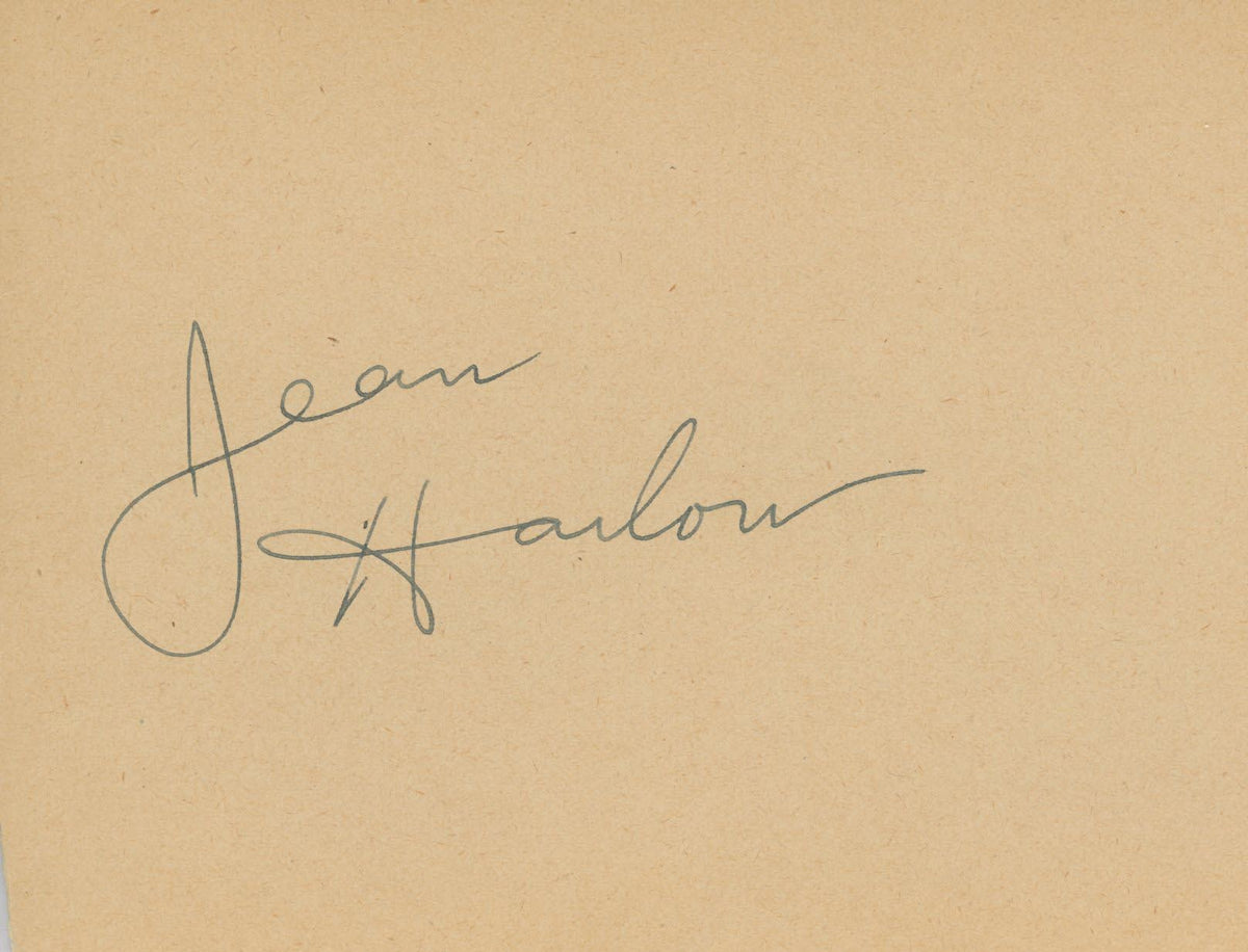 Jean Harlow signature cut. GFA Authenticated