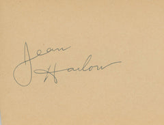 Jean Harlow signature cut. GFA Authenticated