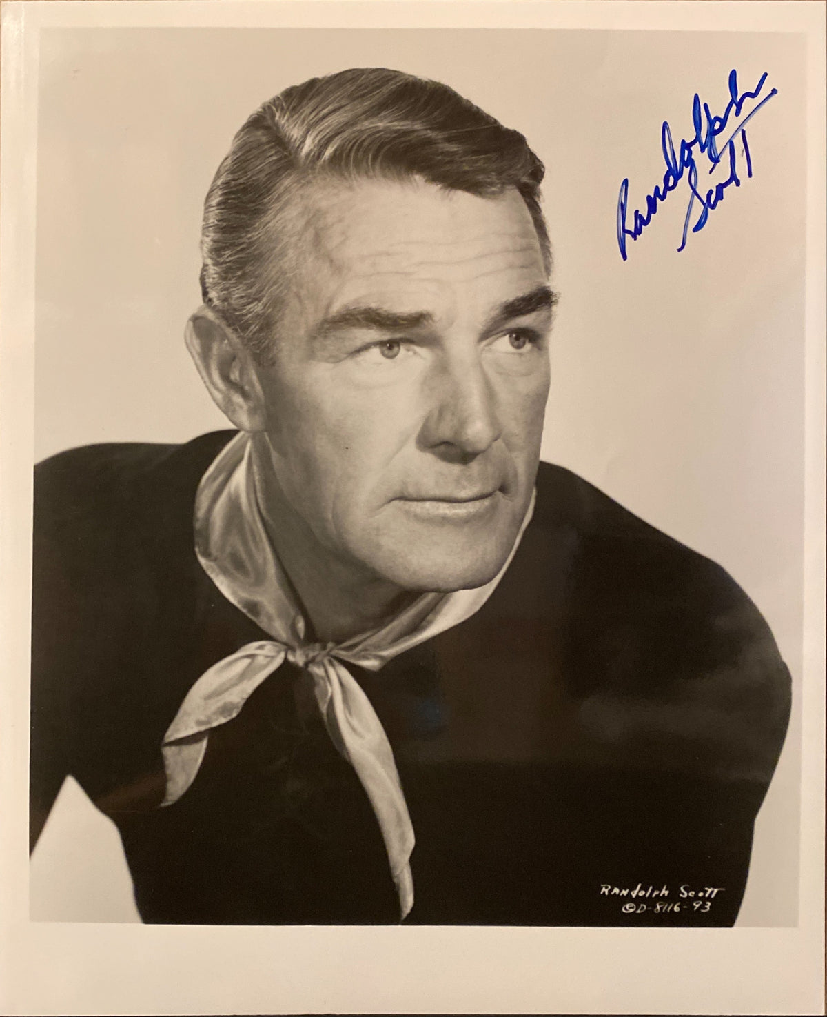 Randolph Scott signed photo
