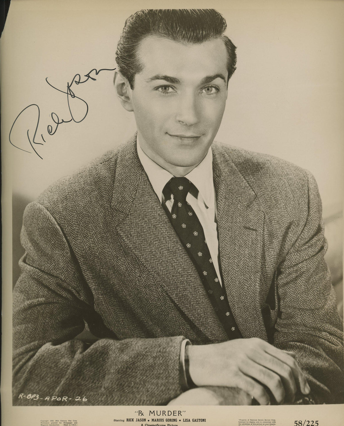 Rick Jason signed Combat photo