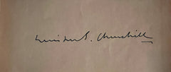Winston Churchill original signature