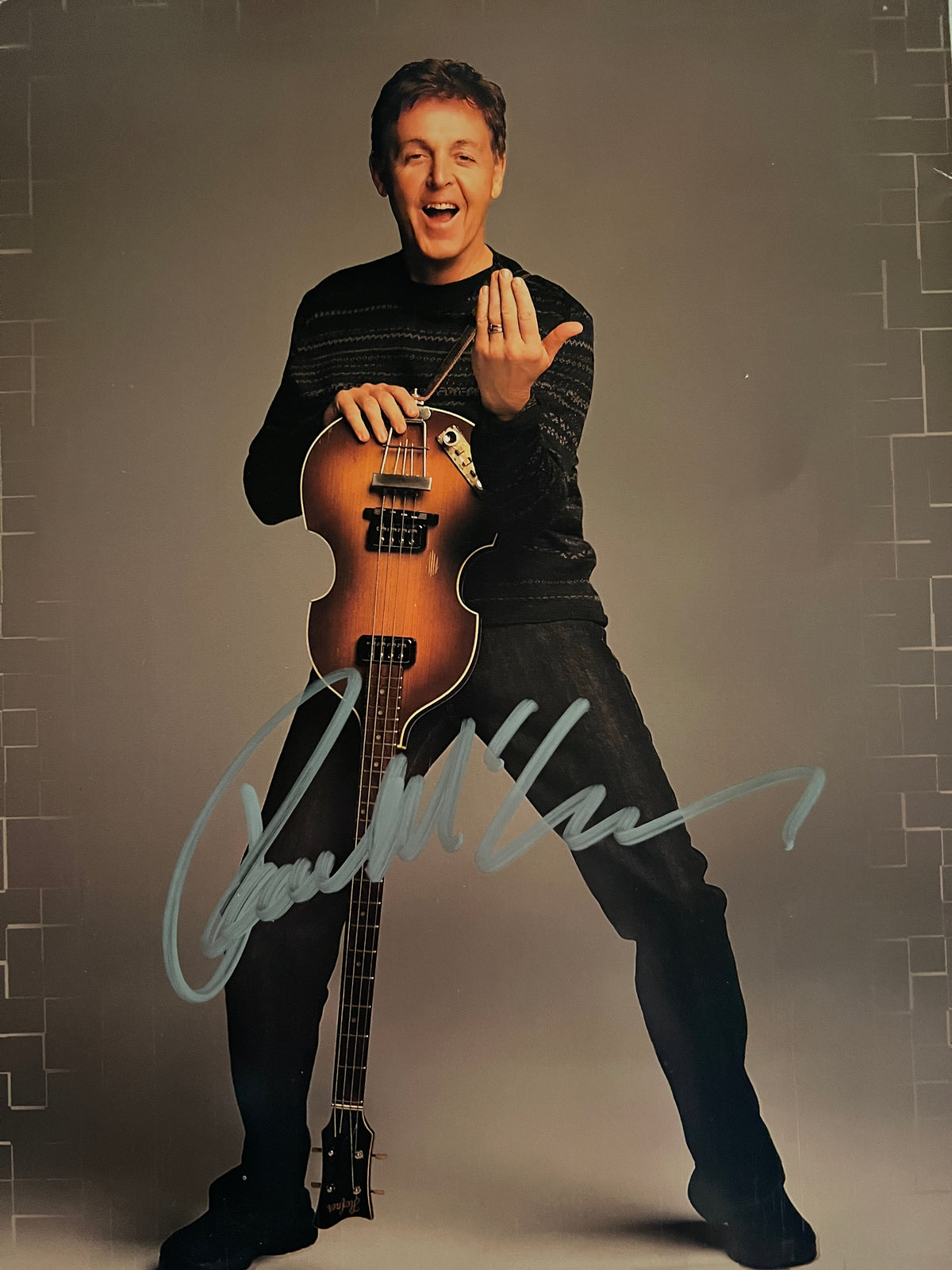 Paul McCartney signed photo
