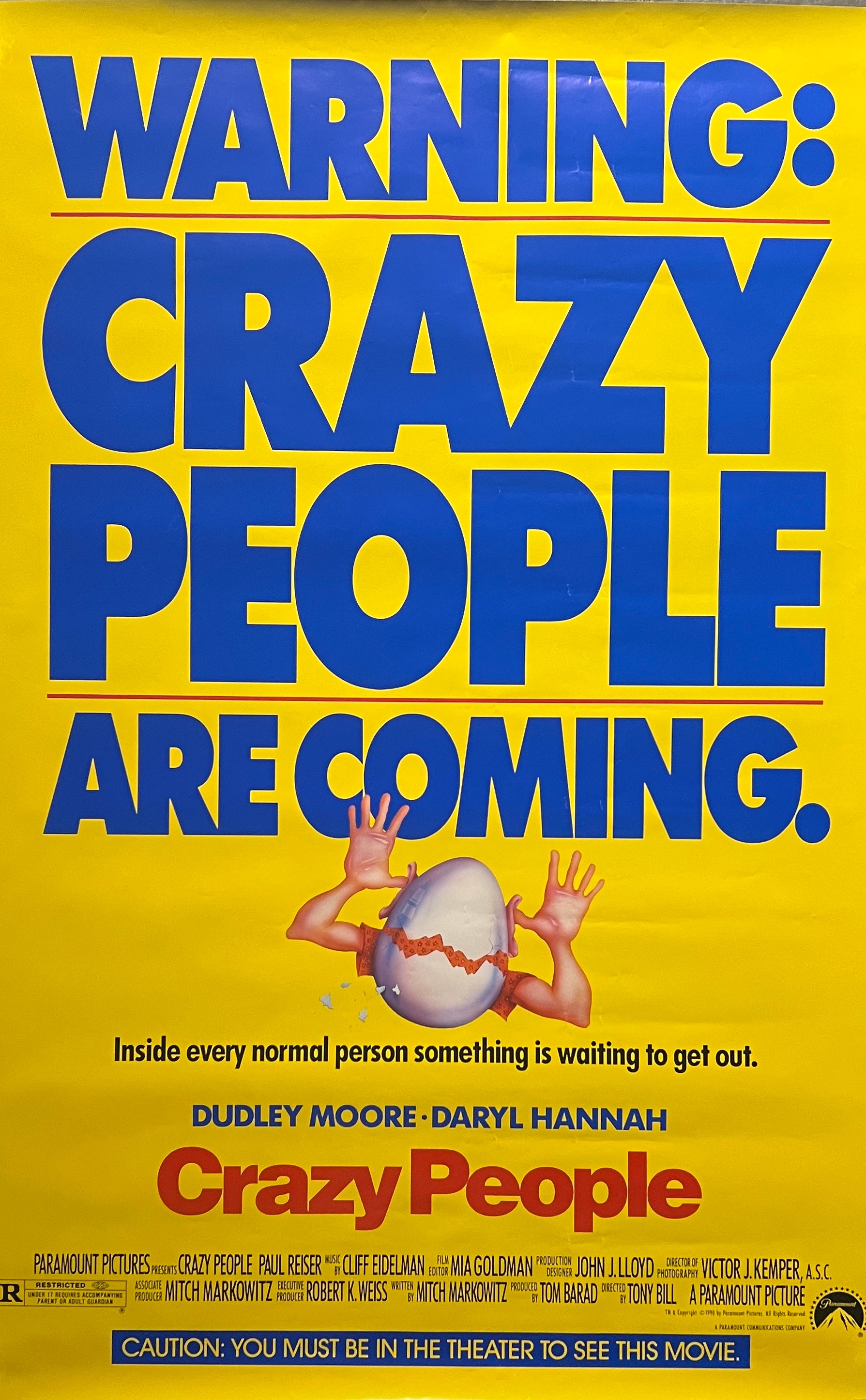 Crazy People 1990 original movie poster