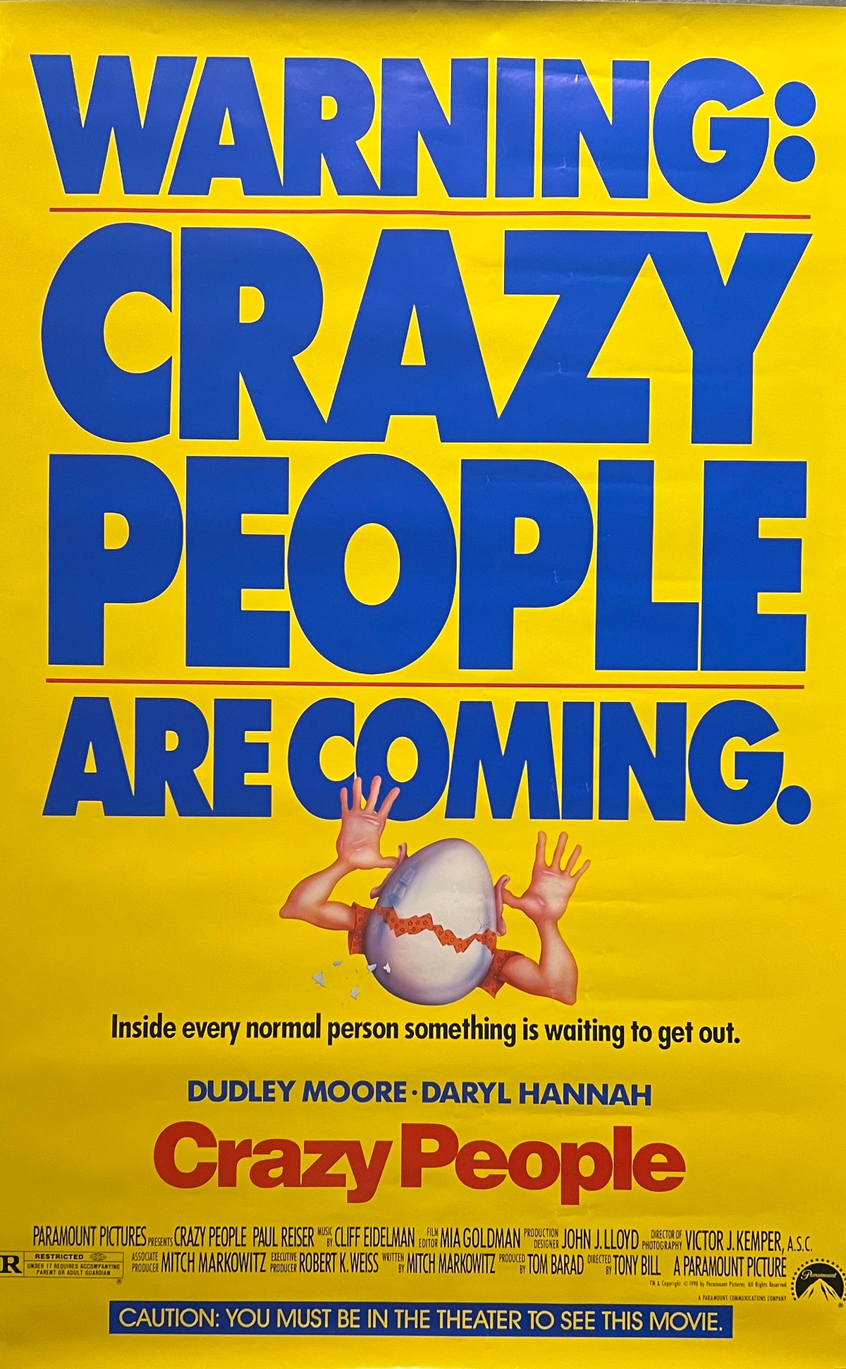 Crazy People 1990 original movie poster