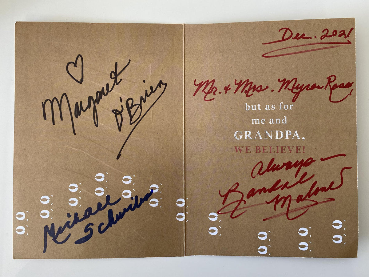 Margaret O'Brien signed holiday card 
