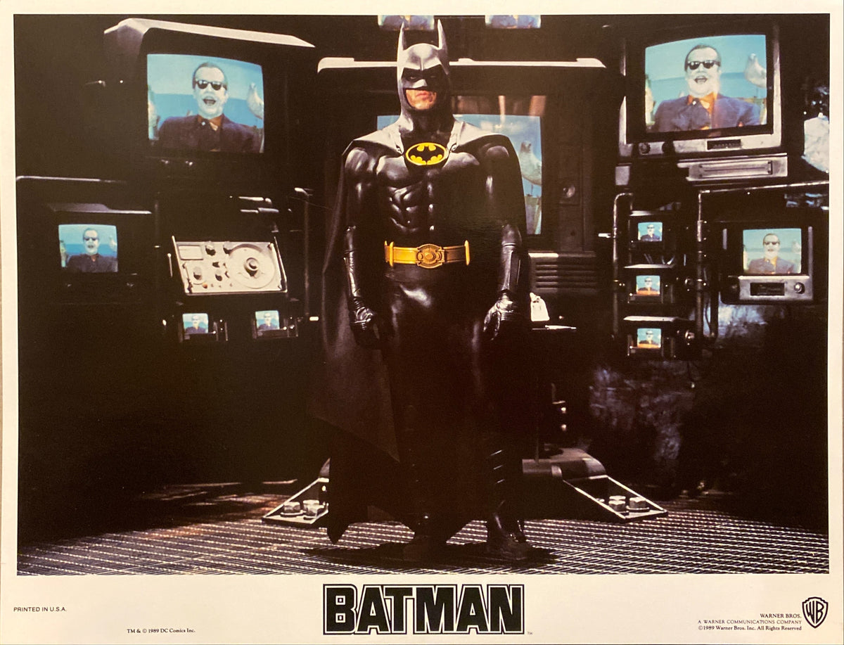 Michael Keaton, Jack Nicholson, and Kim Basinger "Batman" original Lobby Card