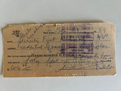 David Niven signed check