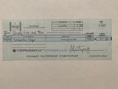 Samantha Eggar Star Wares consignment signed check