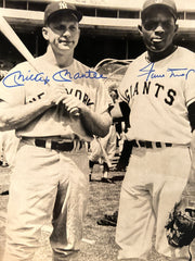 Mickey Mantle and Willie Mays signed photo