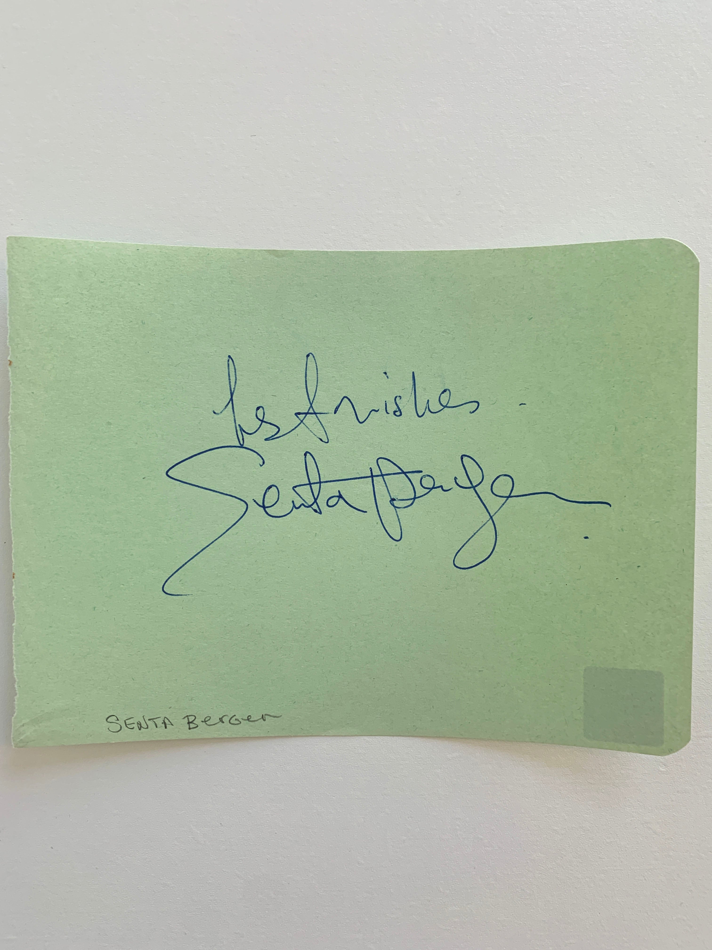Cast A Giant Shadow Senta Berger original signature
