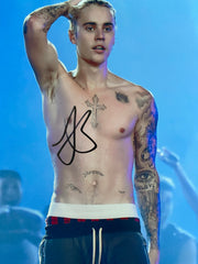 Justin Bieber signed photo