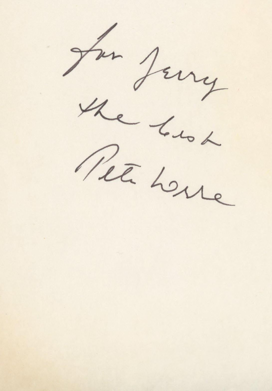 Peter Lorre signed note