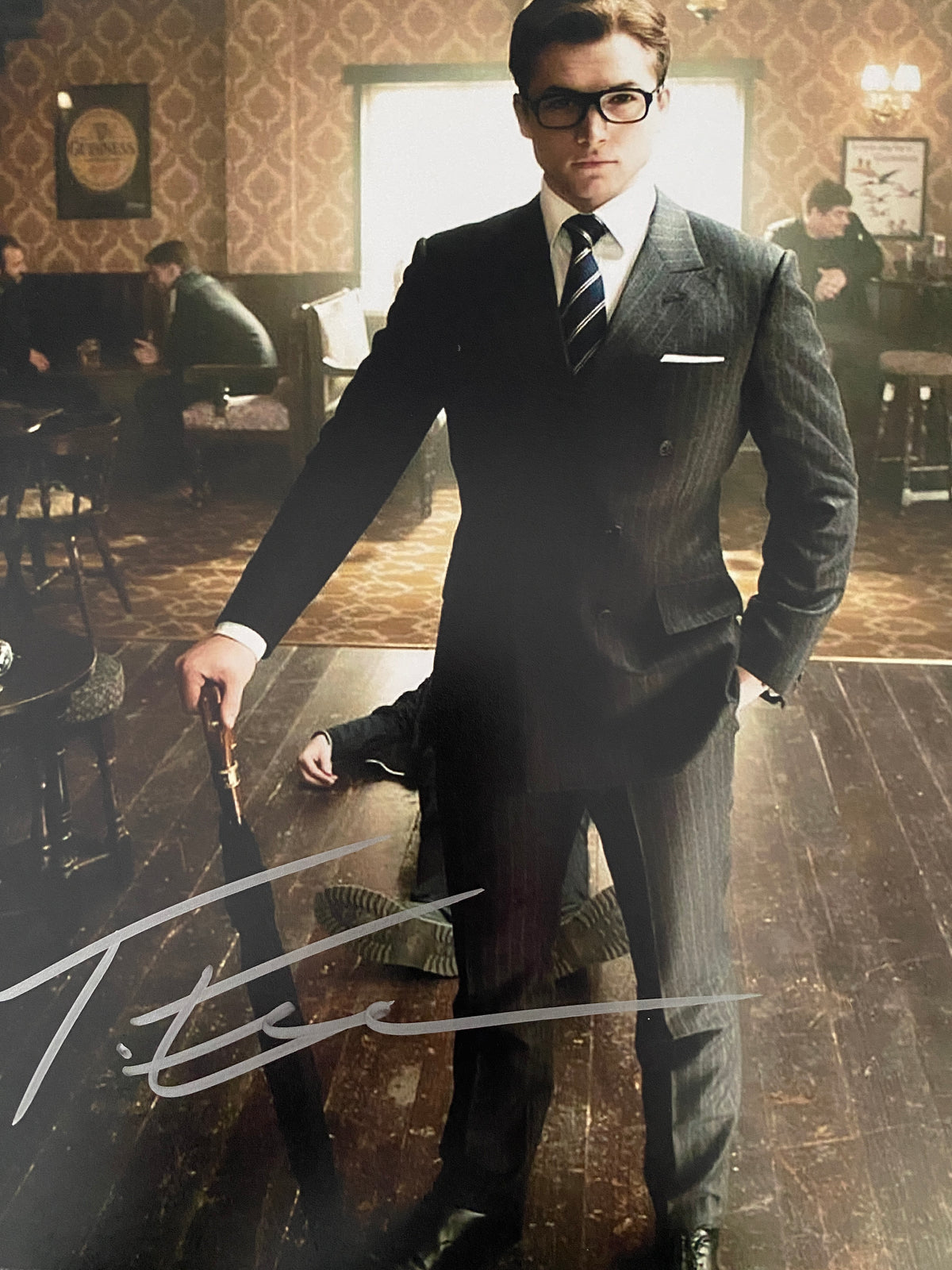 The Kingsman Taron Egerton signed photo