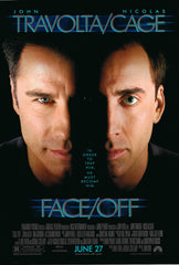Face/Off  original 1997 vintage advance double-sided one sheet movie poster