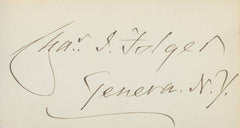 Charles J. Folger signature cut