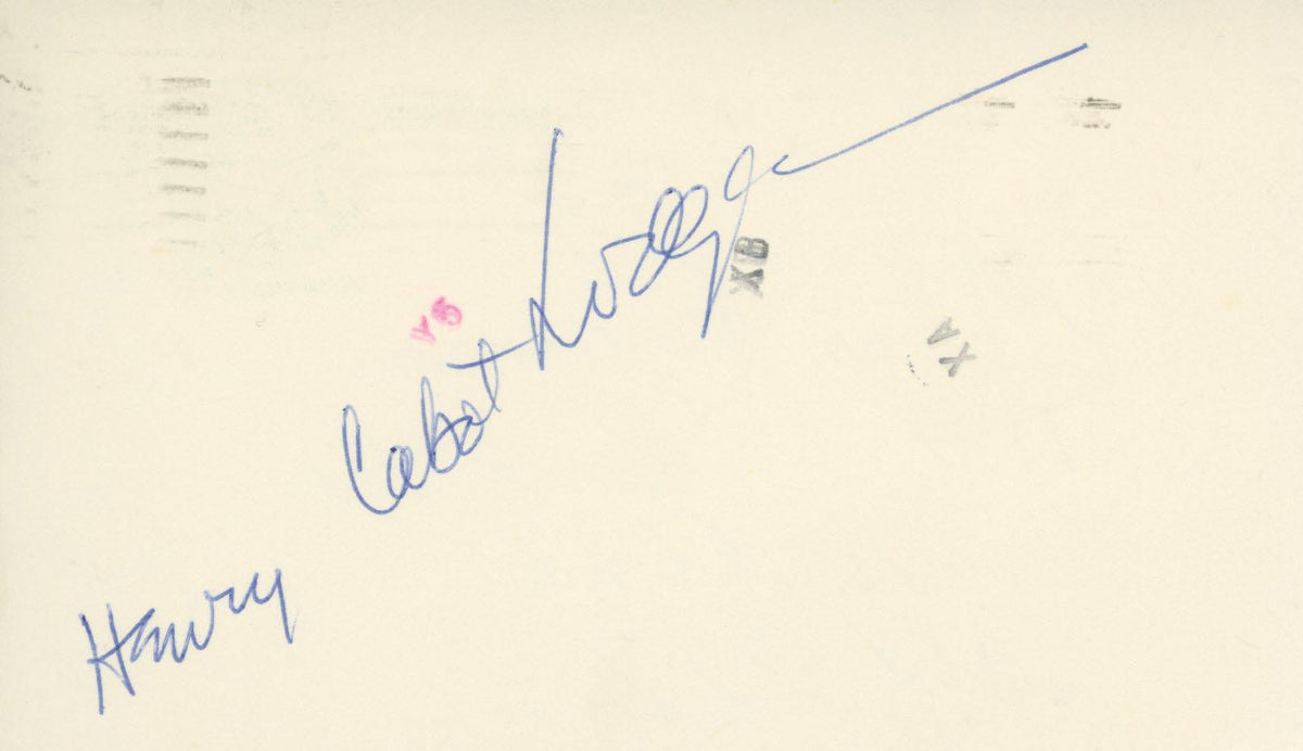 Senator Henry Cabot Lodge signature cut
