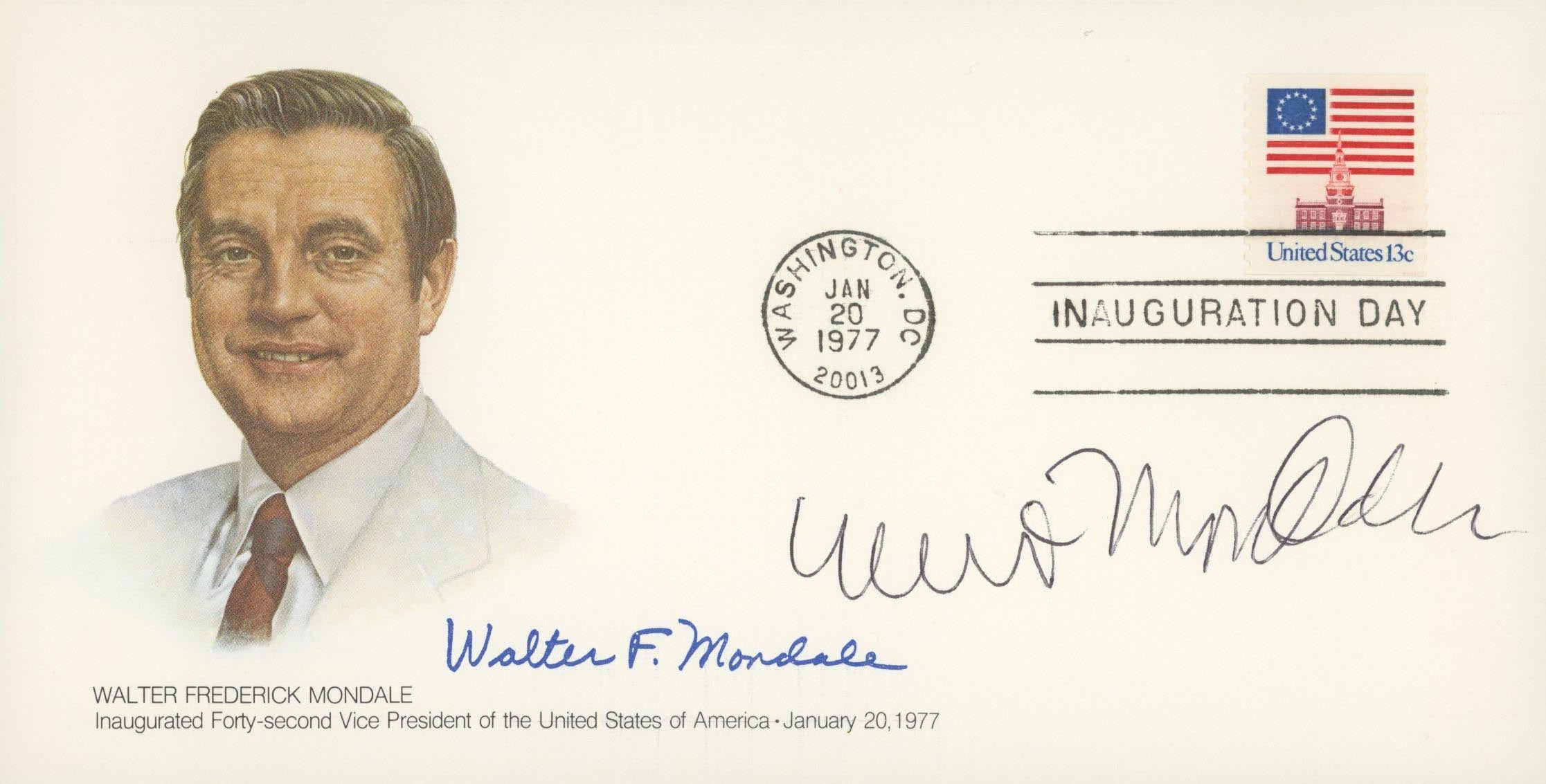 Walter Mondale signed envelope