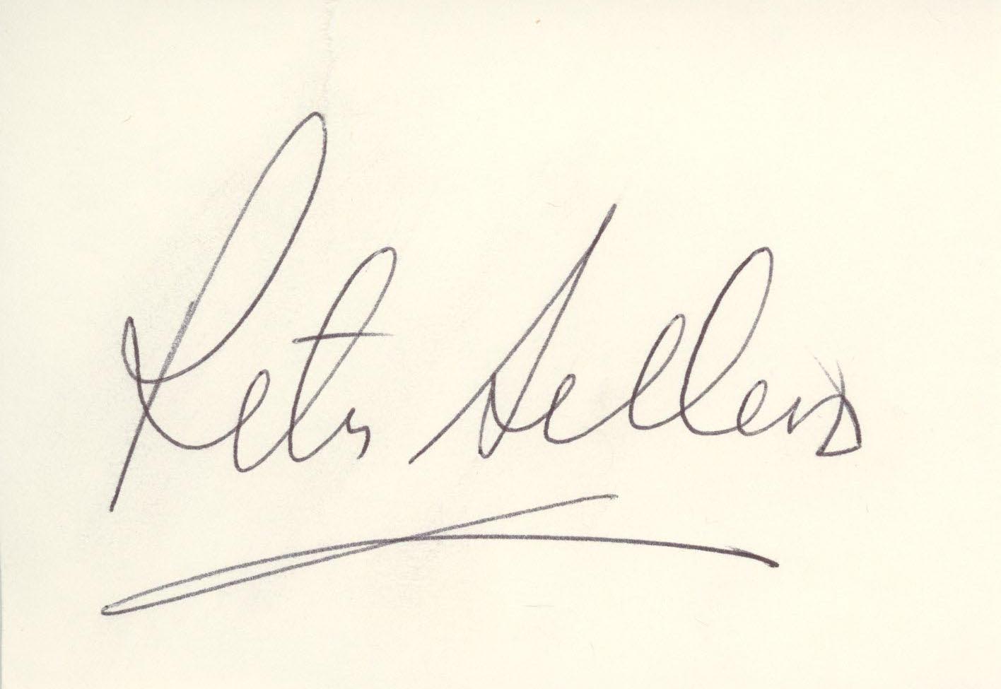 Peter Sellers signature cut. GFA Authenticated