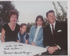 Reagan family signed photo. GFA Authenticated