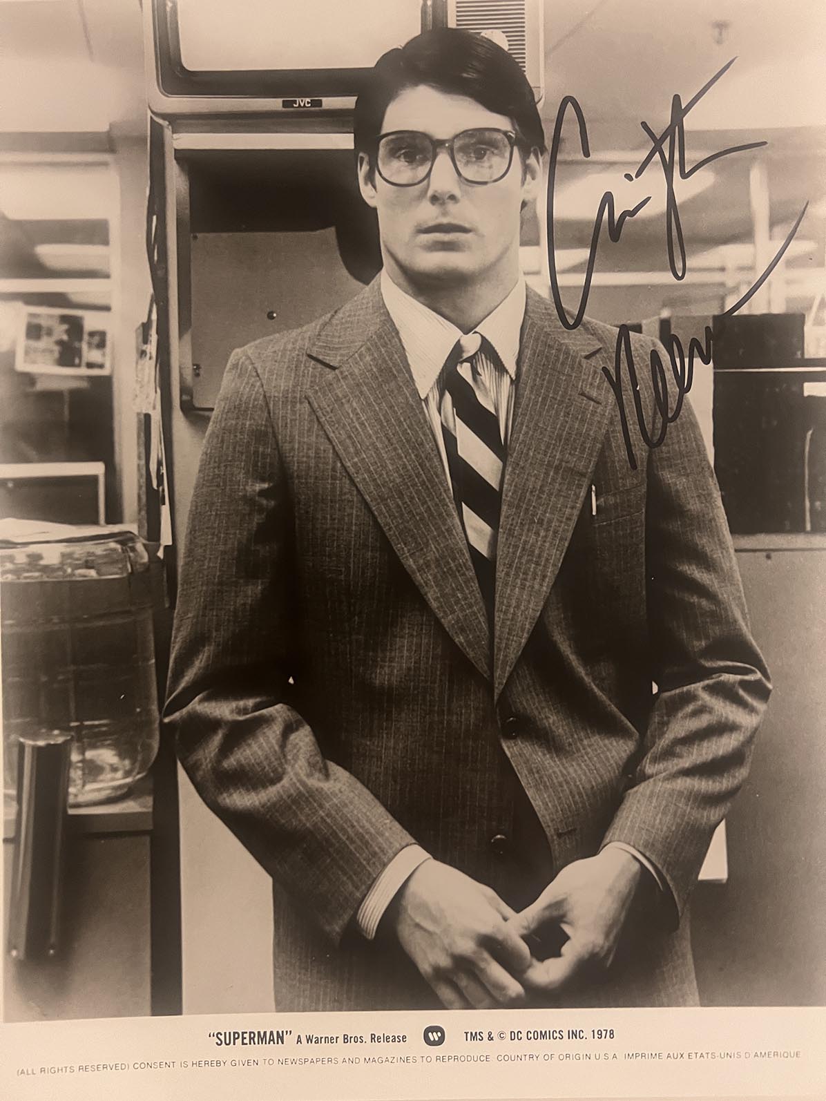 Superman Christopher Reeve signed promo photo