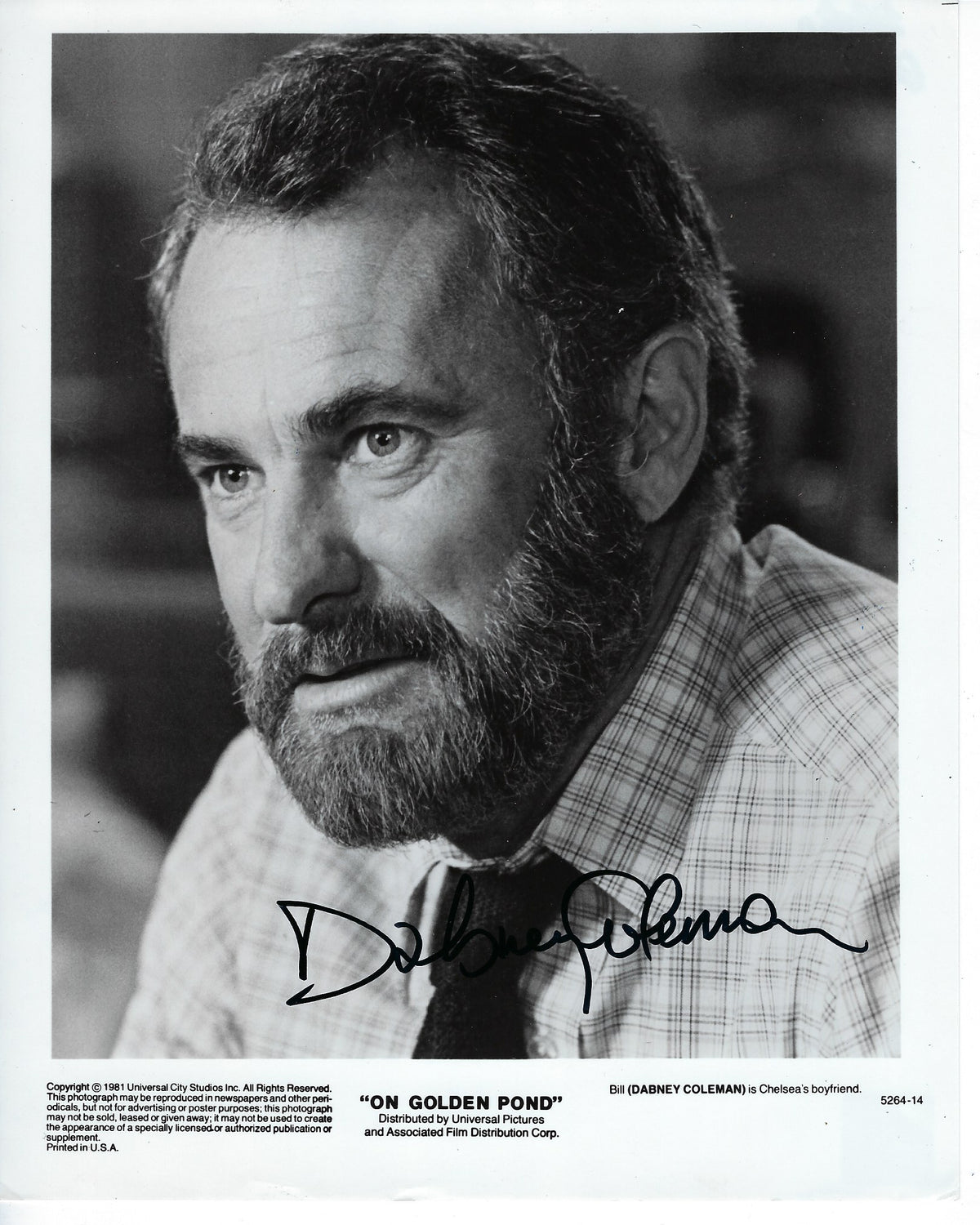 On Golden Pond Dabney Coleman signed movie photo
