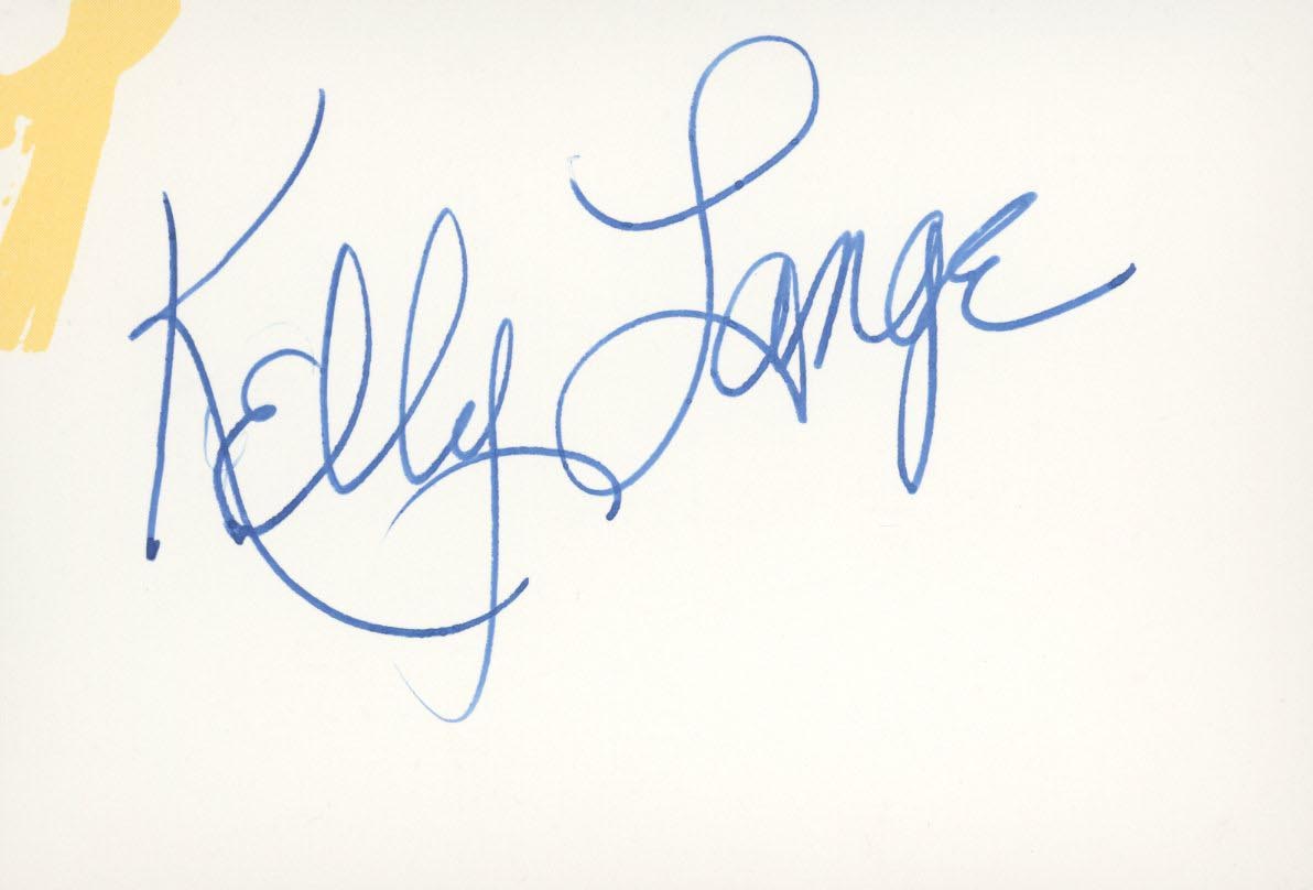 News Anchorwoman Kelly Lange signature cut
